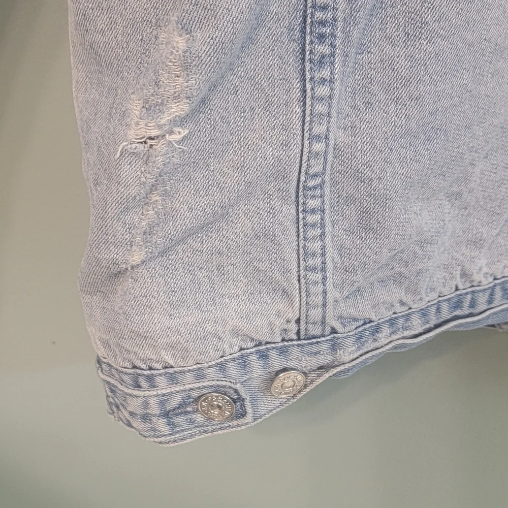 Pacsun Los Angeles Mens Denim Distressed Jean Jacket y2k‎ Size Medium